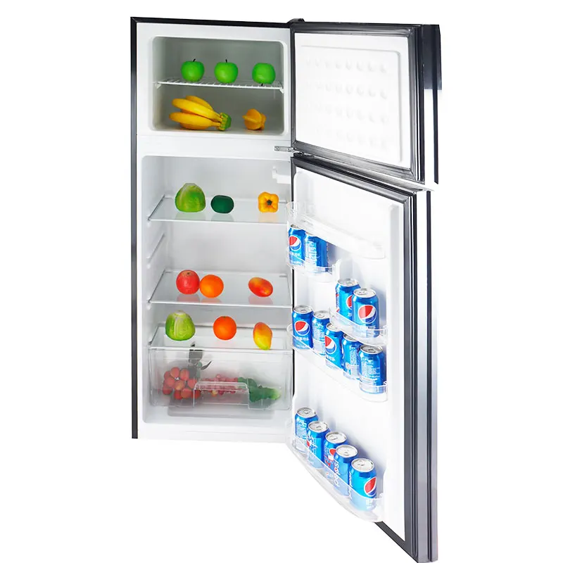 BCD-210 Beverage Meat Fruit Fresh Factory Wholesale Large 2 Doors Refrigerator 24v Freezer