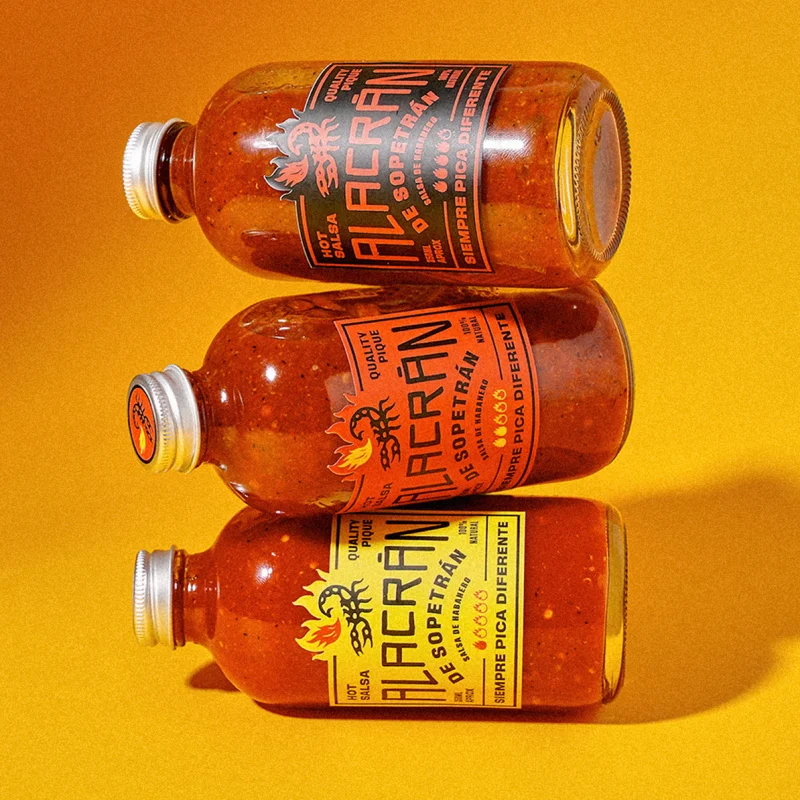 Recyclable custom  round empty glass sauce bottles with seal cap glass bottles for sauce 10oz 12oz glass sauce bottle