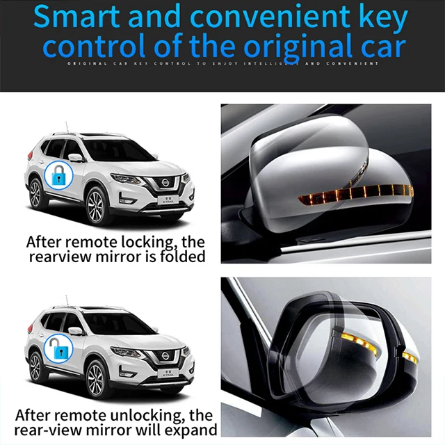 Latest technology auto rearview mirror automatic car folding system
