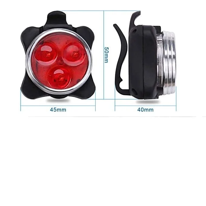 
LED USB Rechargeable Bicycle Bright Light Mountain Bike Universal FIT with Clip & Mount Strap 