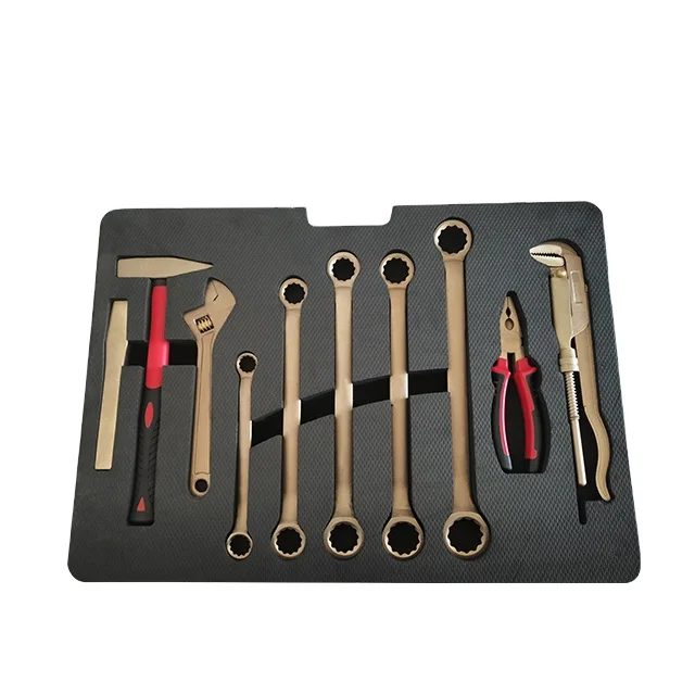 Professional Hand Tools Kits Non Sparking Tools explosion proof set aluminum bronze 48pcs wrench hammer plier chisel set