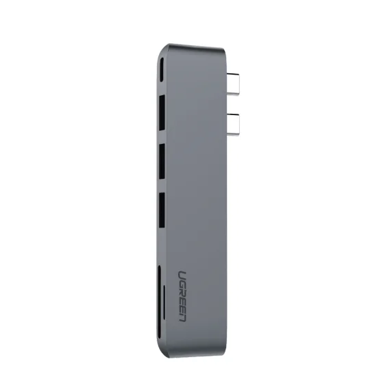 USB-адаптер для MacBook Thunderbolt 3 концентратора с 3 USB-3,0 100 Вт USB C питанием Micro SD-считыватель карт