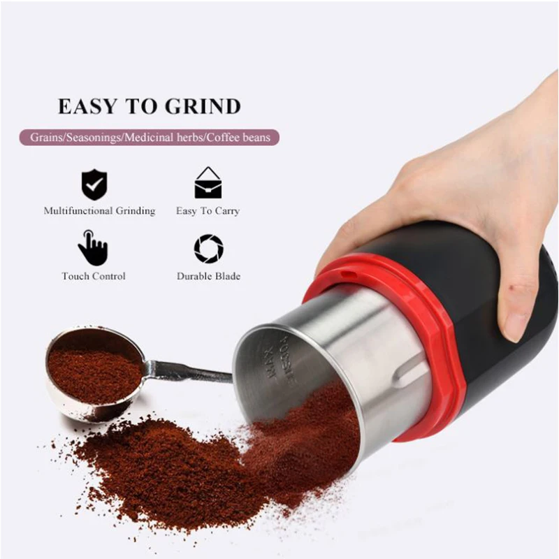 Factory Direct Sale Mini Plastic Machine Electric Coffee Burr Mixer Grinder Blender