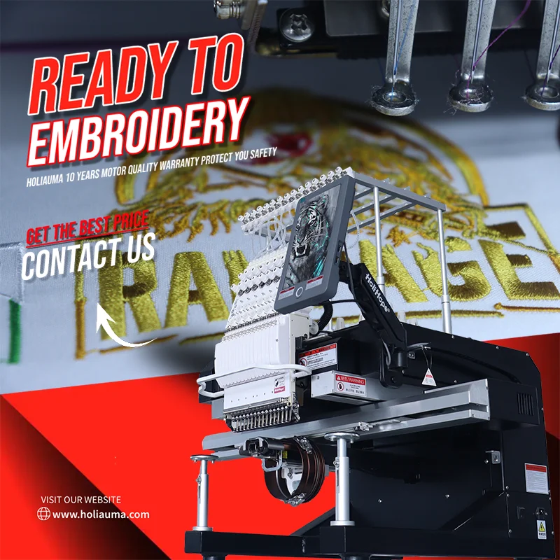 HO1501N-AI Cap Flat 3D Logo T shirt Embroidery Machine Single Head Cheap Brother Type Computer Embroidery Machine 1 Head On Sale
