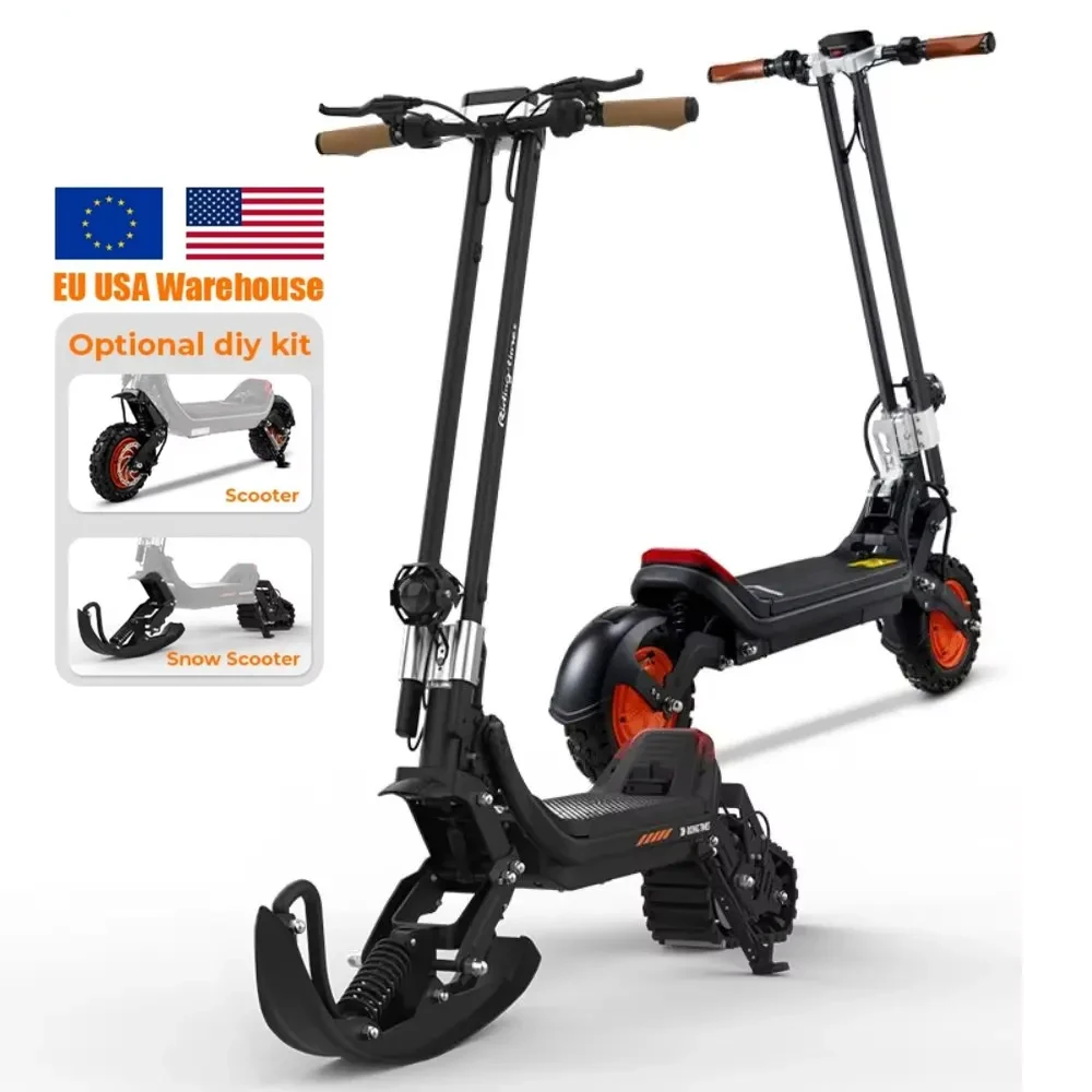 High-Speed 1500W Electric Snow Scooter for Adults with Advanced Oil Brake and Electronic Brake for Safety