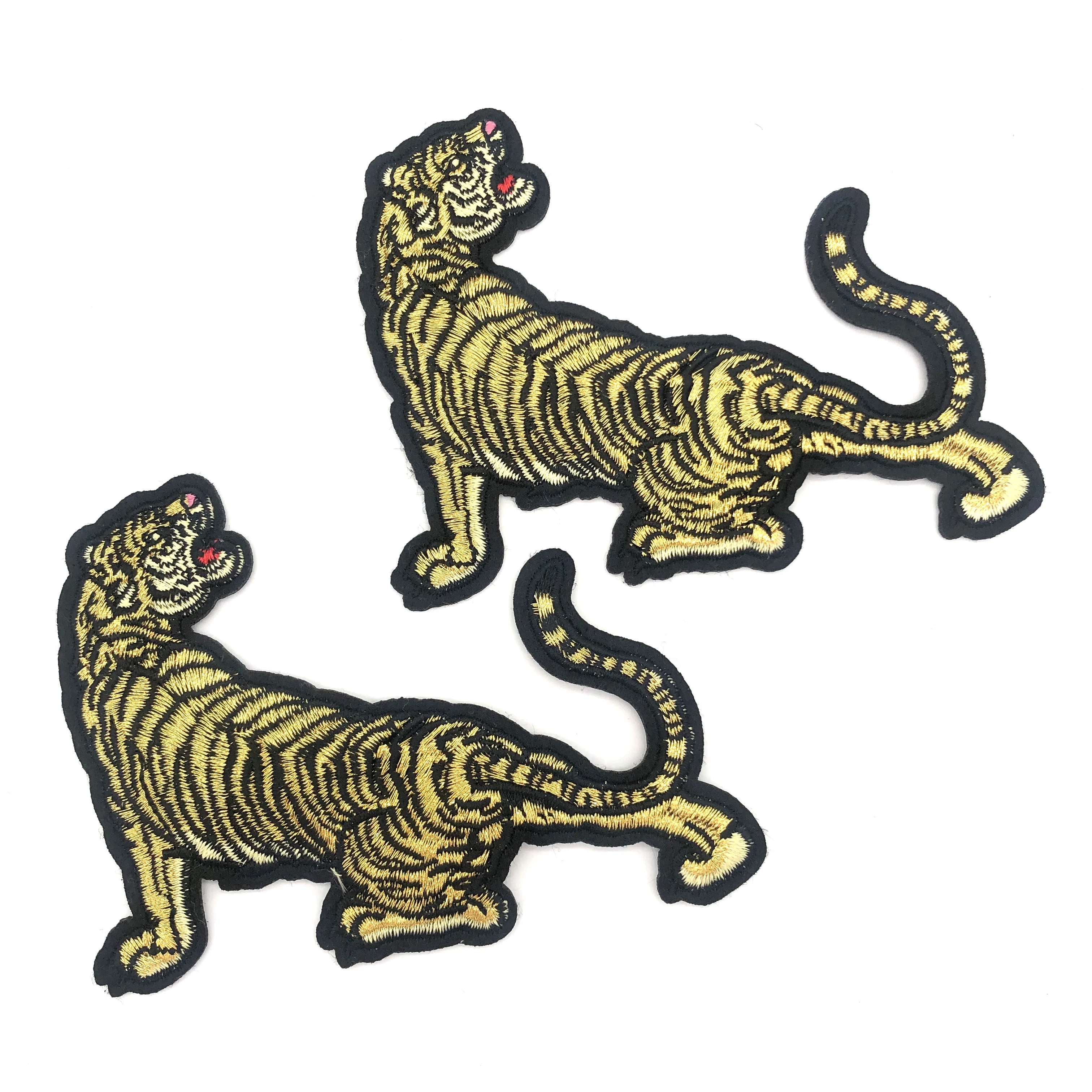 Patches Tiger shape sew on patches iron on appliques for Clothes Jackets Backpacks Jeans