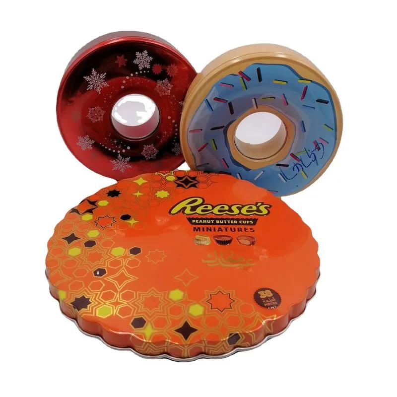 Factory wholesale custom all kinds of sizes high quality biscuits cookies candy chocolate exquisite gift dessert series tin box