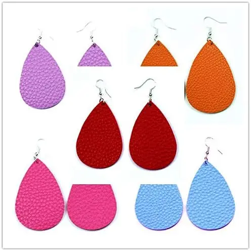 Solid Faux Leather Thick 0.8MM Marine Grade Vinyl Sheets Soft PU Faux Synthetic Leather  Fabric for Bows Earrings DIY Craft