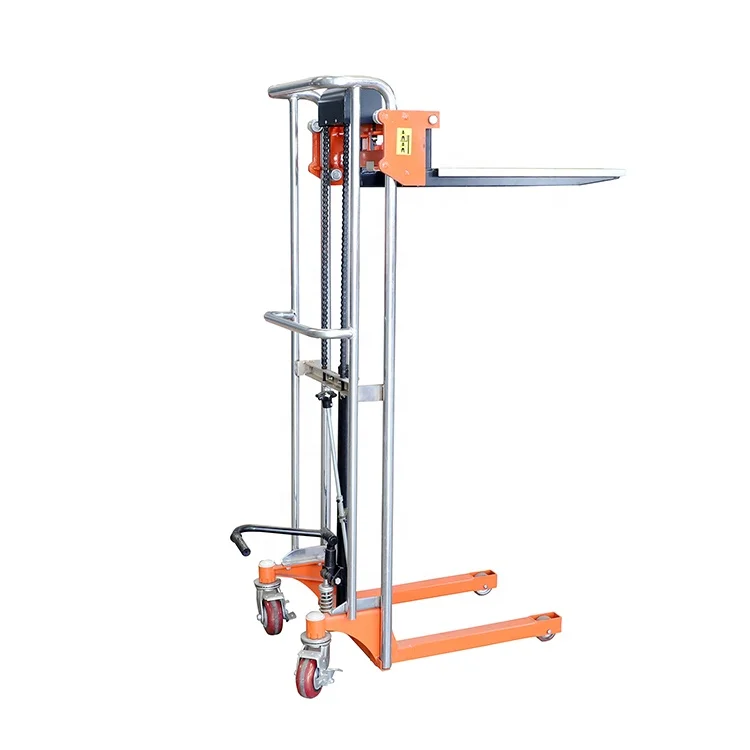 NIULI Manual Hand Pallet Stacker 400KG Capacity 1700MM Small Table Truck Hydraulic Goods Lifter