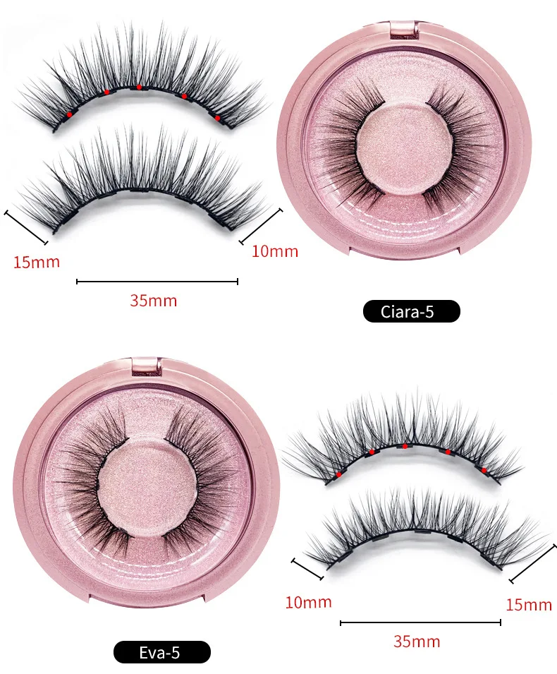
SHEENLASH Factory price silk wispy lashes private label eyeliner fiber false eyelash magnetic eyelashes for sale 