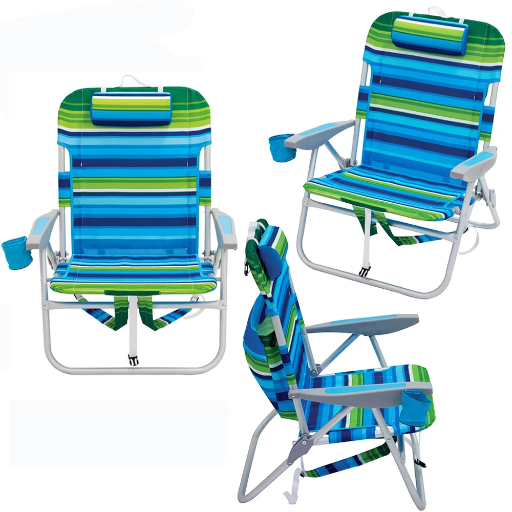 Outdoor Portable Fishing Camping Picnic Chair Ultralight Backpack Folding Beach Chair with Storage Pouch