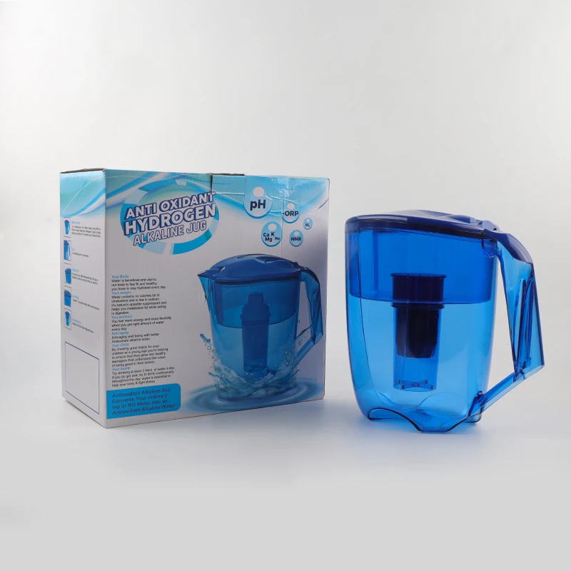 Home office kitchen smart alkaline water purifier filter jug with toal 3.5L in different color