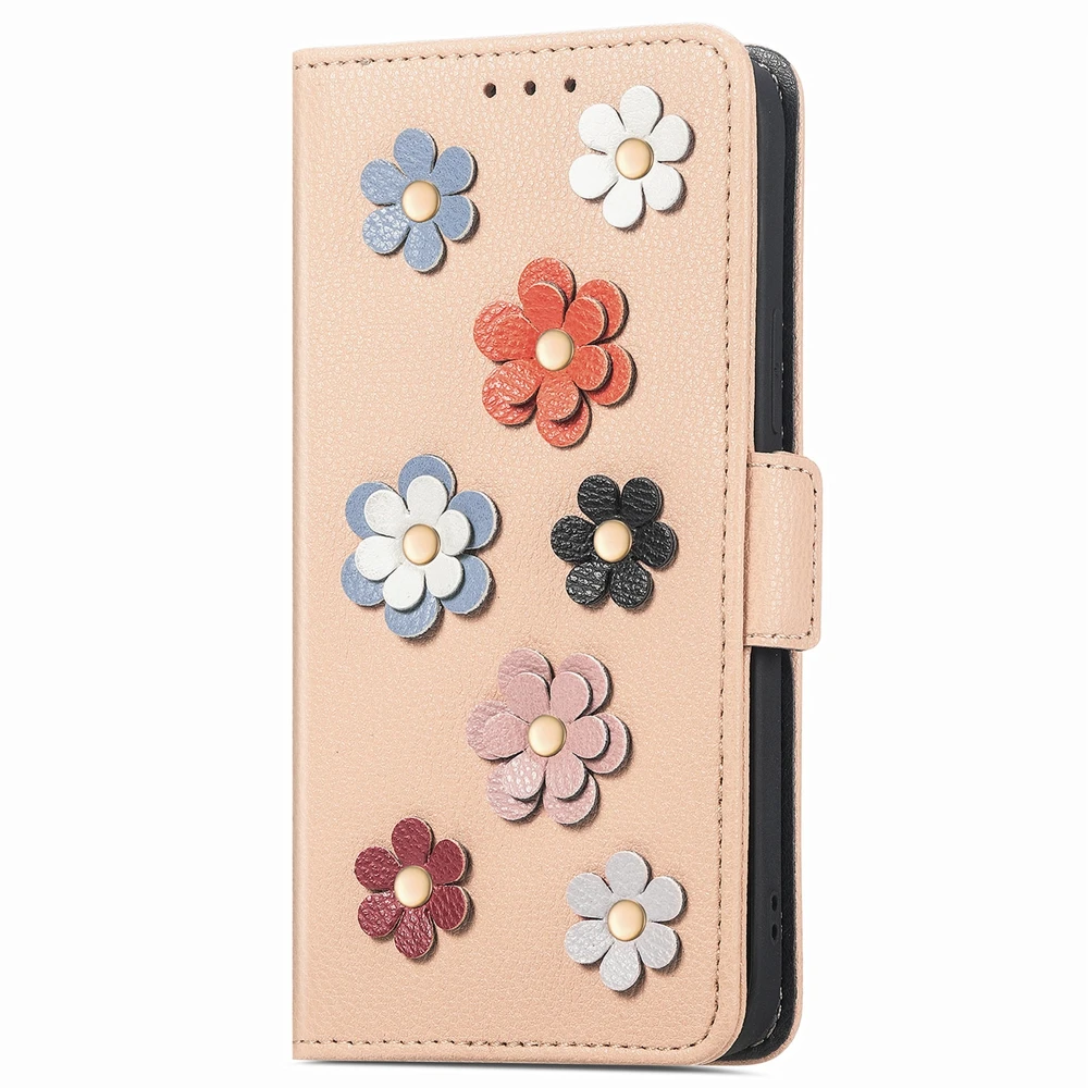 3D Flower Wallet case for iPhone 12 Mini, For iPhone 12 Promax Credit card case pouch bag