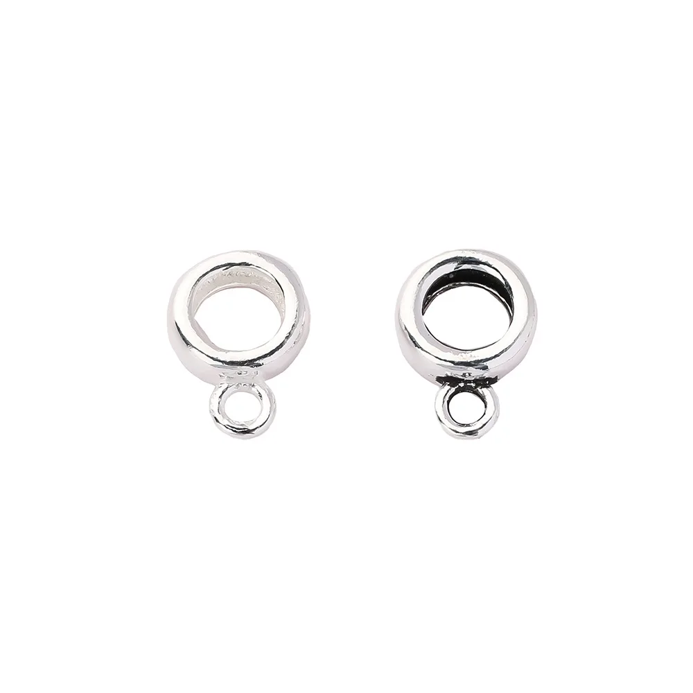 925 Sterling Silver Bail beads Charm pendant Connectors jewelry accessories bulk DIY