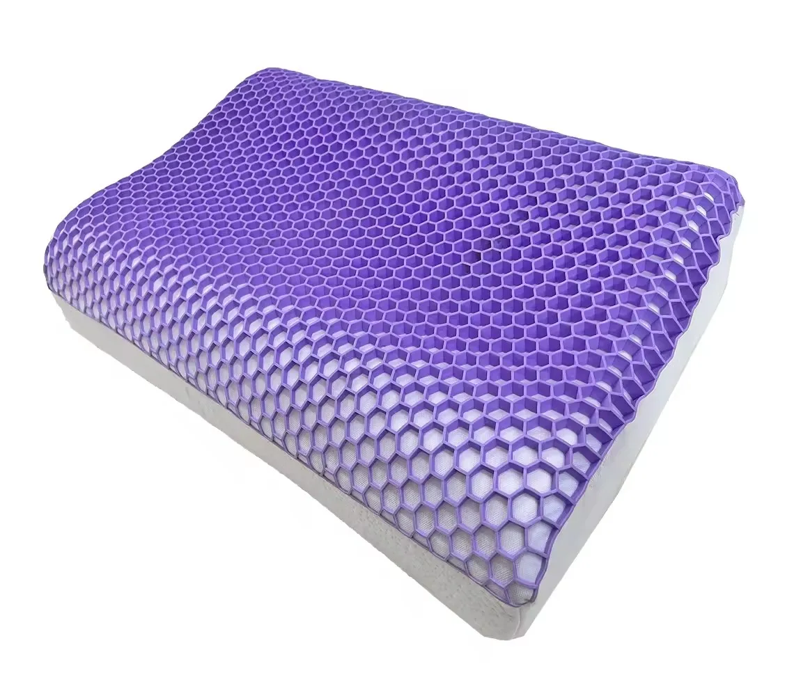 Good Quality Durable Food Grade 3D Wave Shaped Foam Breath Pillow Cool Gel Washable TPE Sleeping Pillow
