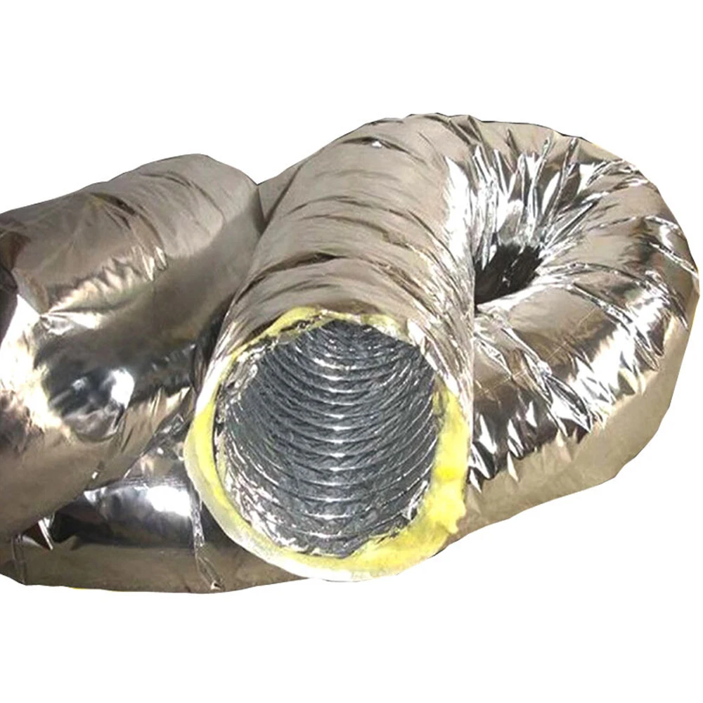 100mm 300mm Diameter Aluminum Foil faced fiberglass duct insulation HVAC insulated flexible duct