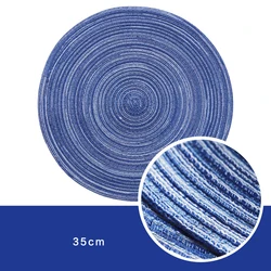 Cotton Yarn Placemats Table Natural Round Pvc Woven Vintage Dining Table Decorative Placemat