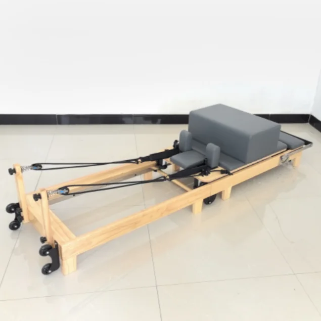 Foldable Pilates Reformer Madera Plegable Machine Oak Plegable Machine Folded Pilates Reformer Bed Foldable For Sale