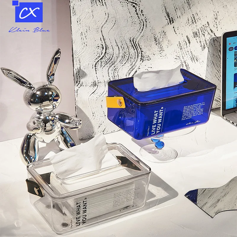 Индивидуальная акриловая коробка для салфеток легкий роскошный простой дизайн прозрачная пластиковая