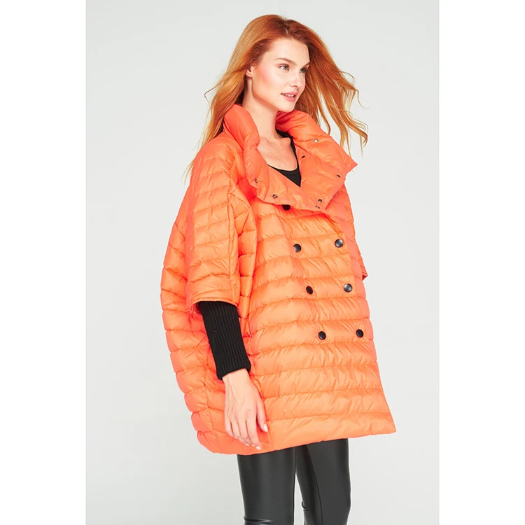 Fashion New Design Winter Women Plus Size Loose Double Breasted White Duck Down Jacket