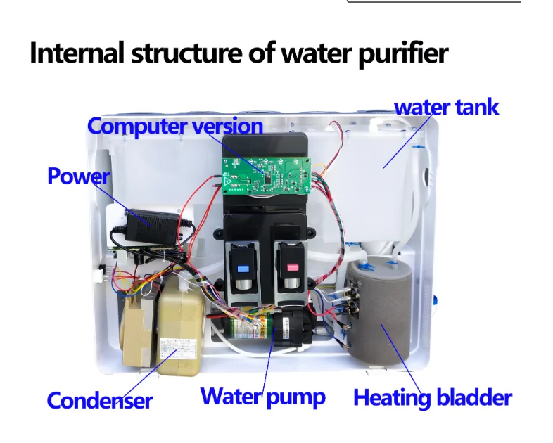 Factory CE Certificated Household 5 Stage Reverse Osmosis RO Hot and Cold Water Dispenser Purifier