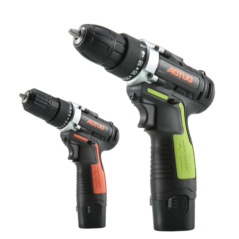 12V Portable Lithium Battery Power Cordless Impact Drill Multifunction Electric Hand Drill Industrial Electric Screwdriver Set