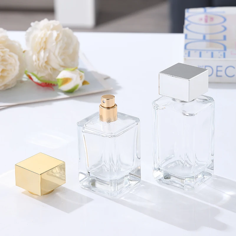 luxurious 50 ml perfume bottle crimp crystal bottle perfume glass bottles perfume For Gift