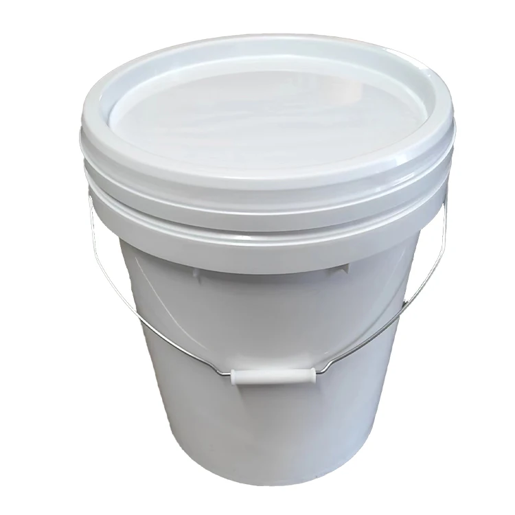 Wholesale Custom Logo HDPE PP 5 Gallon 20l Paint printed plastic bucket with metal handles