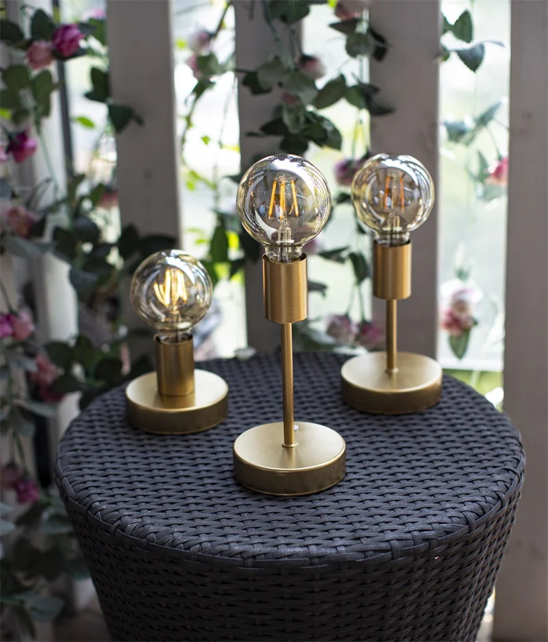 Kanlong Golden LED home decoration table lamp with G80 edison bulb