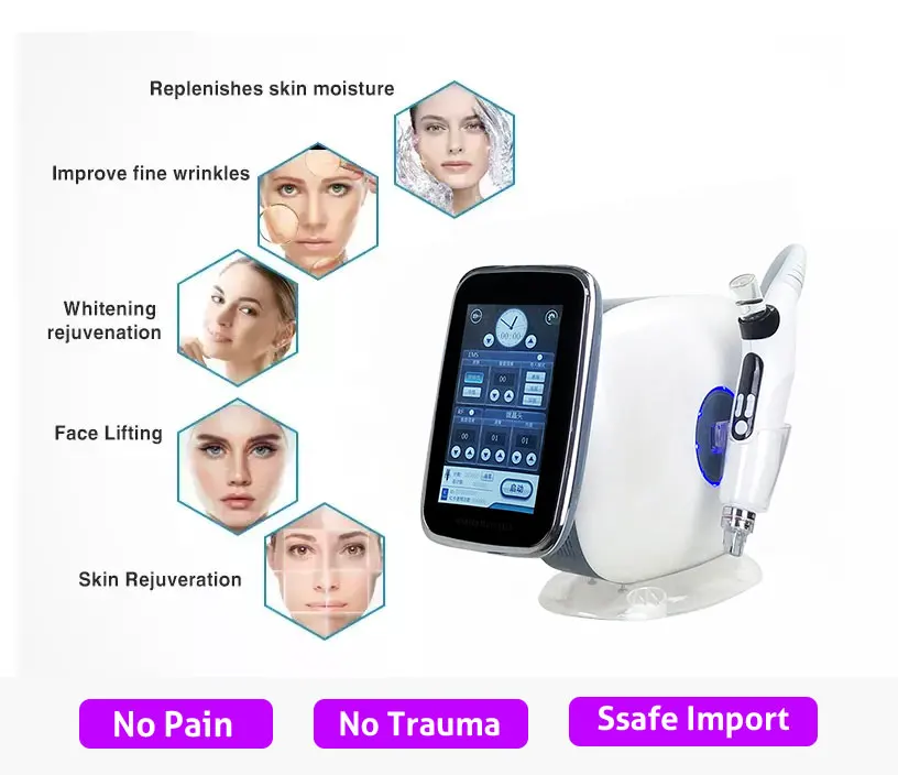 EMS No Needle Facial Skin Lifing Beauty Device Rf Needless Mesotherapy Injection Machines Meso Nano Gun