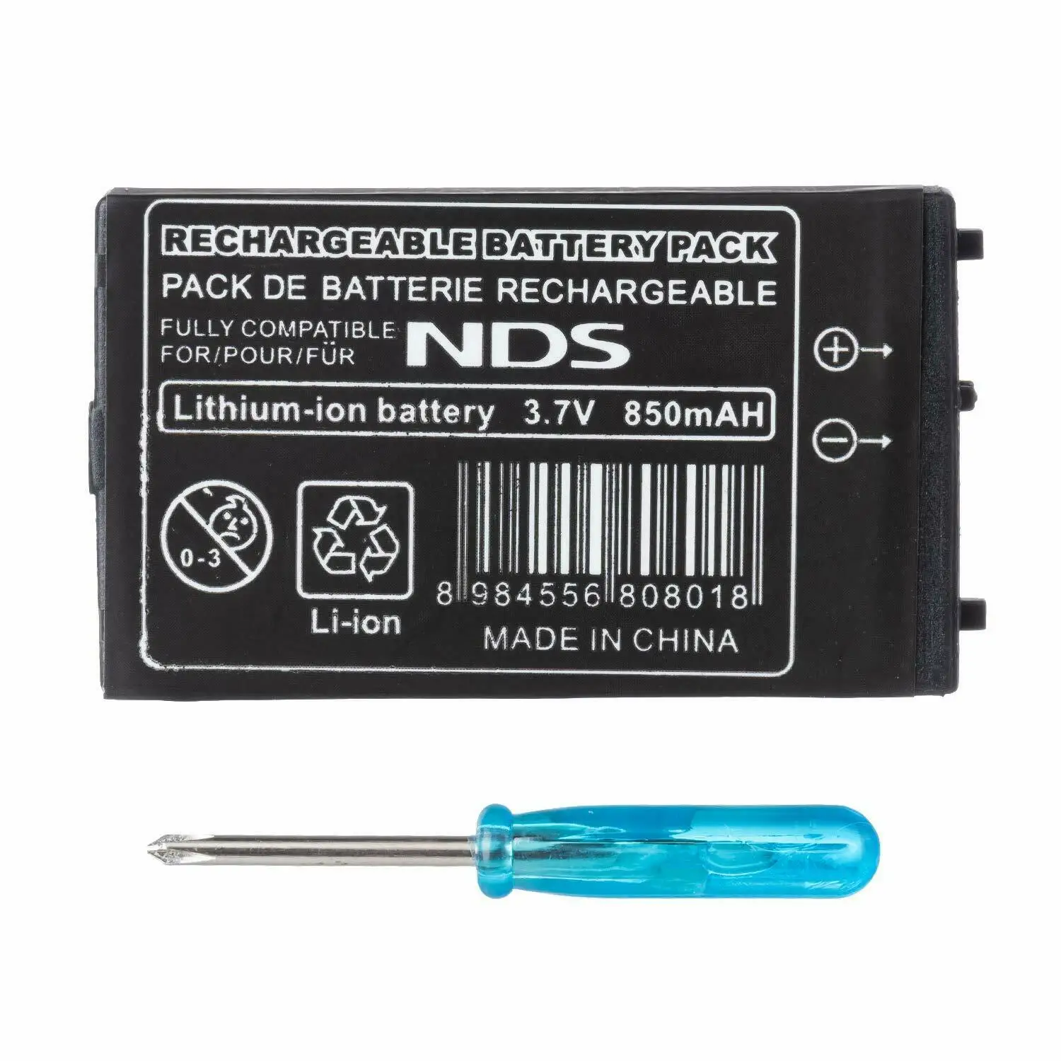 Аккумуляторная батарея 850mAh для Nintendo DS NDS NTR-003 NTR-001 с инструмент