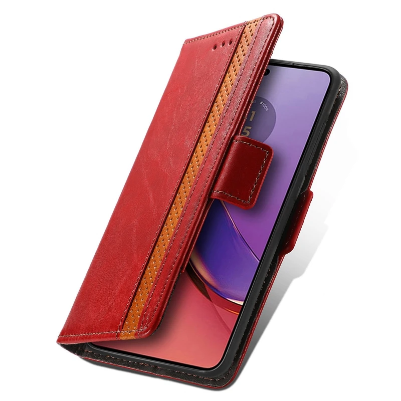 PU Leather Credit Card Holder Magnetic Stand Flip Cover Phone Case For Motorola G14 G54 G84, For Moto EDGE 40 NEO wallet case