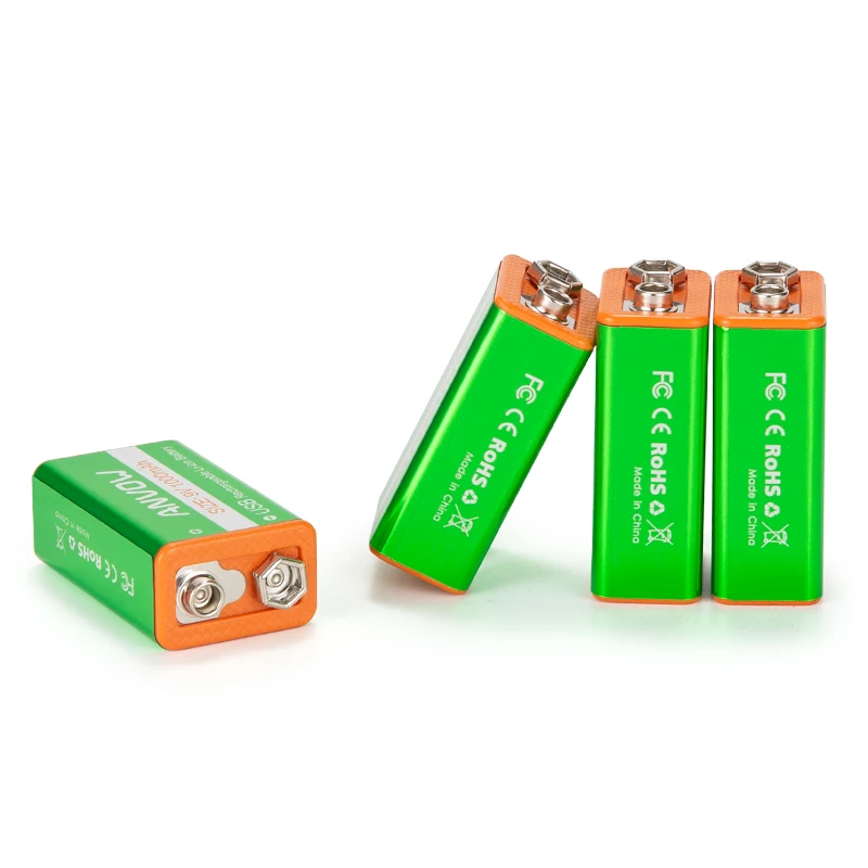 Wholesale Cheaper USB C 9v Rechargeable lithium ion 1000mAh battery Rechargeable USB li-ion battery