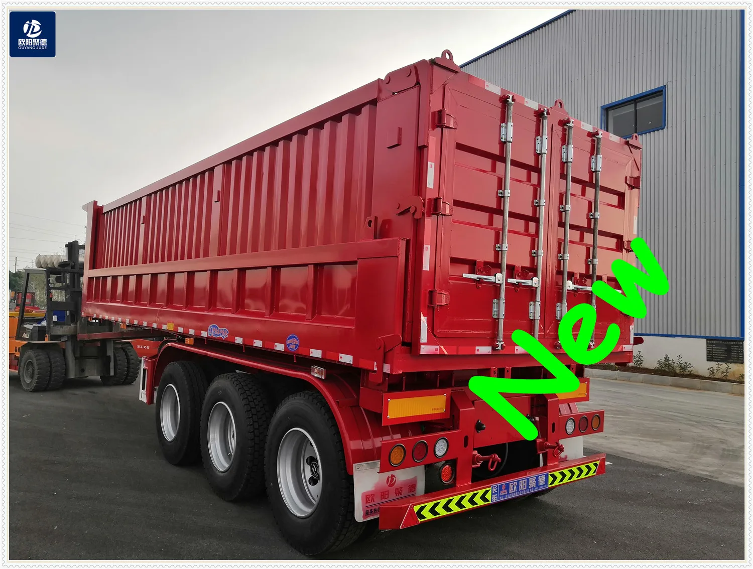  # OYJD новые Fuwa Оси самосвал 1800 мм 20ft контейнер бортовой полуприцеп использовать Полезная нагрузка 60t транспорт слизи камни на