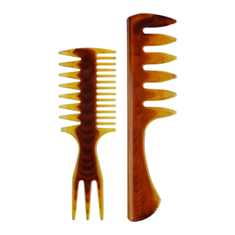 wholesale Custom Logo Printed plastic wide tooth hair comb salon or home hairdressing comb plastic comb