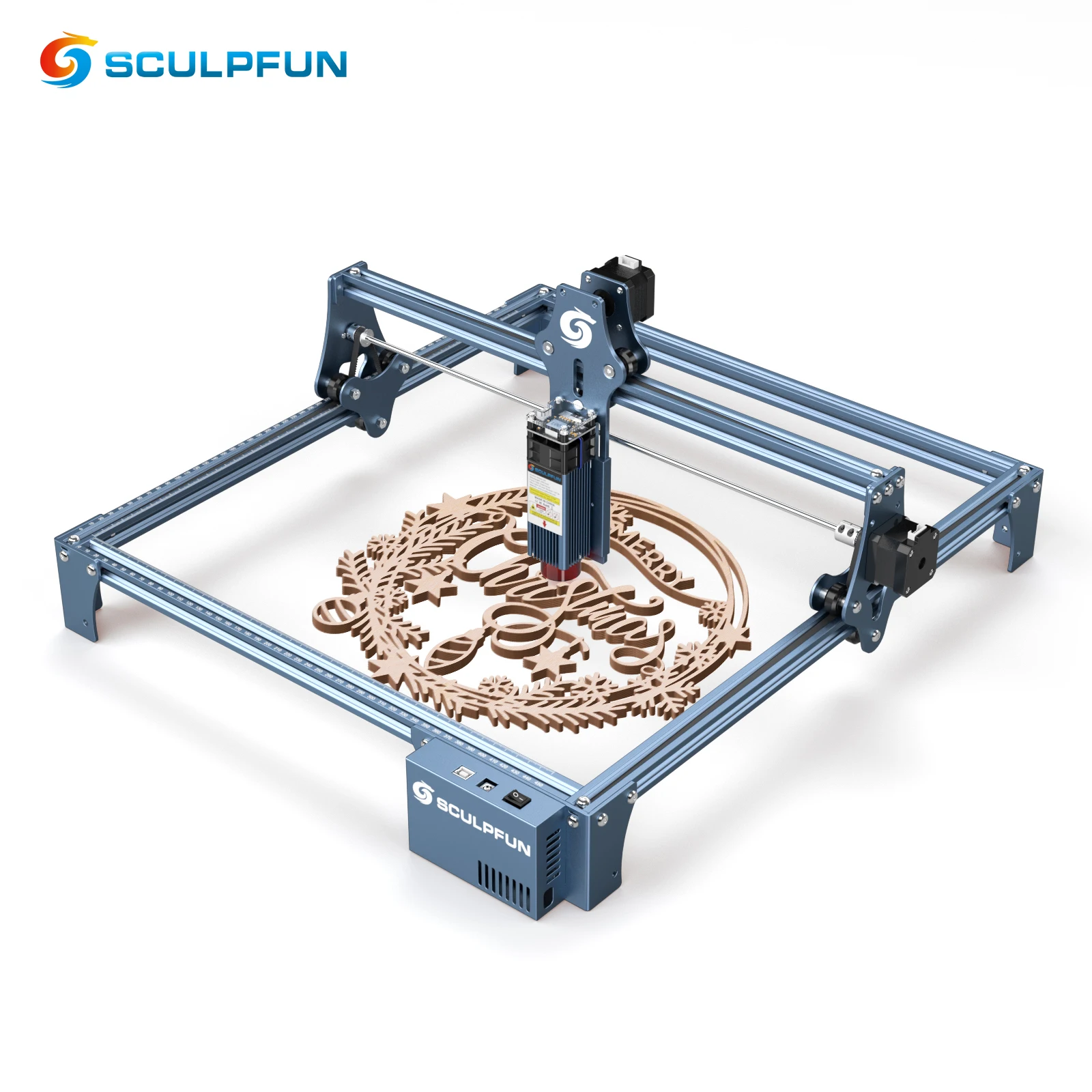 SCULPFUN S9 90W Extend Portable Laser Printer for Plastic Material Stamp Making Machine Leather Engraving