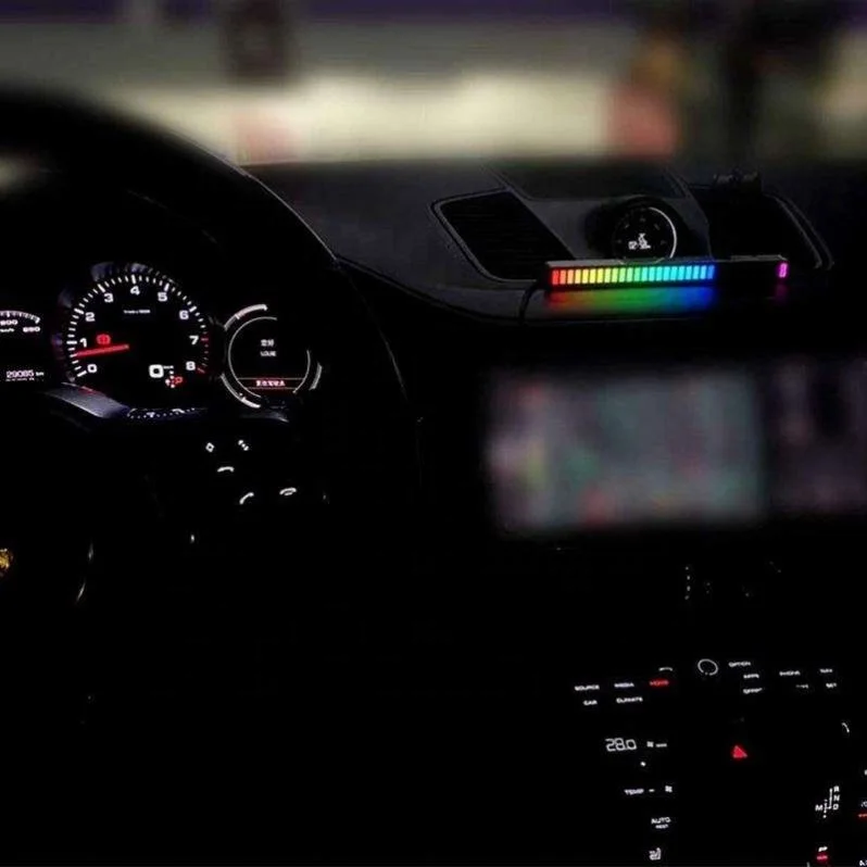 32LEDs Gradient Music Color Night Lamp Portable Atmosphere Music Sound Pickup Night Light Table lamp
