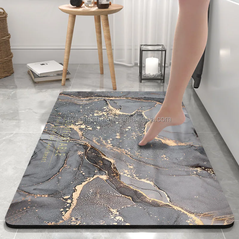(Chakme) 2 pcs original diatom mud magic floor mat super absorbent diatomite graphite stone bath matt