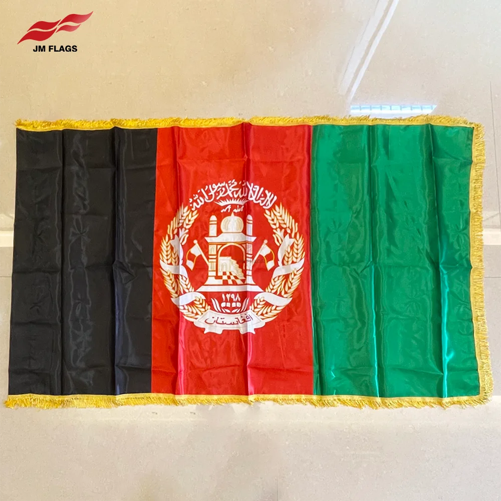 Wholesale 3*6 ft Afghanistan Banner Events Holiday Decoration Polyester No Fade Afghanistan Flags