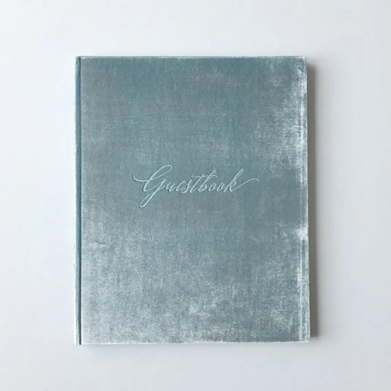 
Custom Design A4 A5 Journal Notebook Cuadernos Suede Hardcover Guest Book Velvet Wedding Planner Set For Girl 