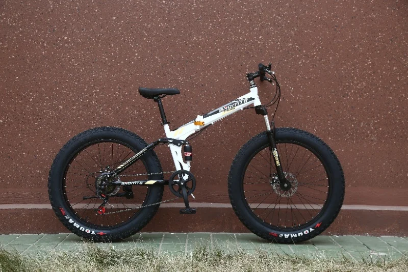 21 speed gear cycle 4.0 fat tire folding bike for wholesale