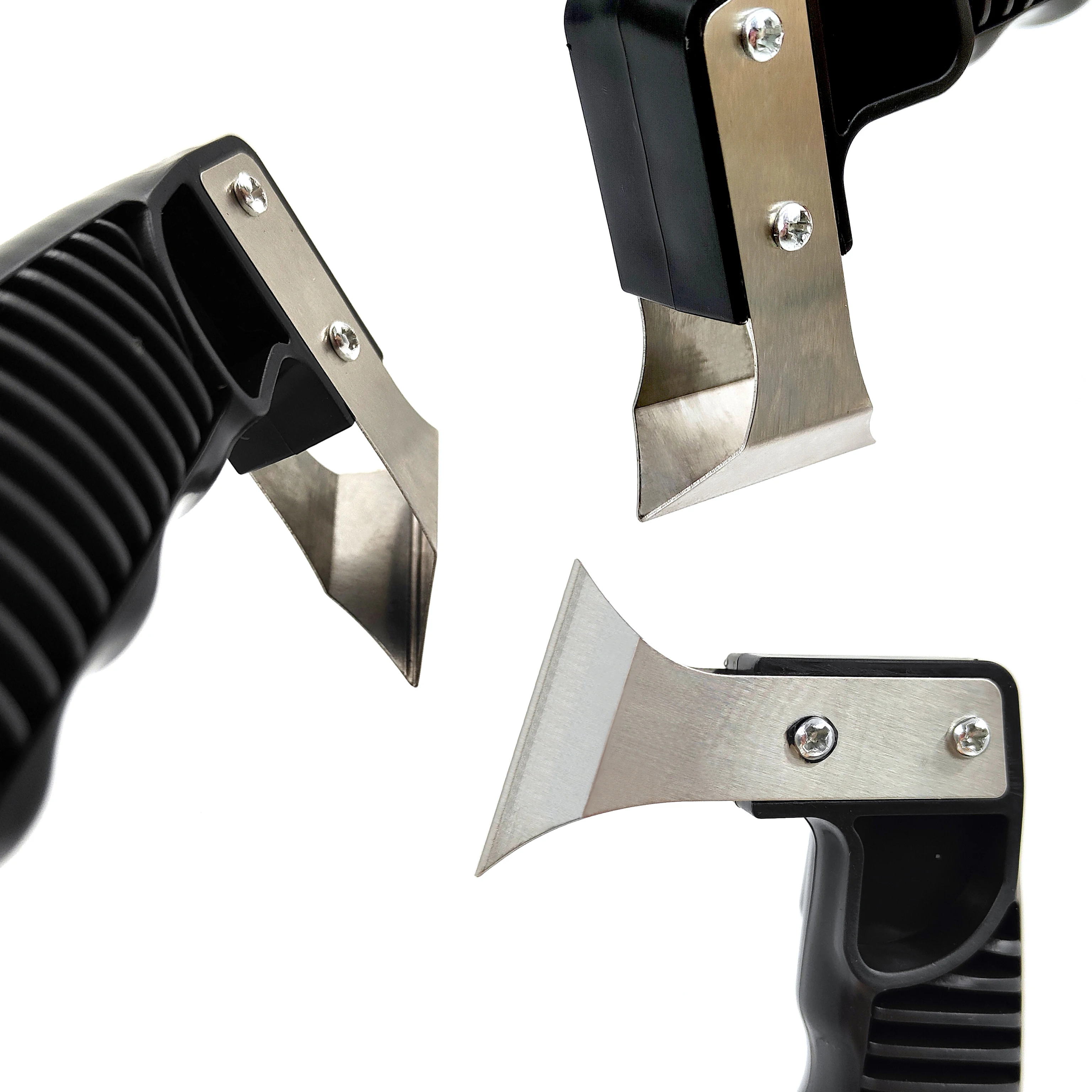 Plastic Handle Silicone Removal Tool Grout Shark Scraper Knife with Stainless Steel Right Angle Blade