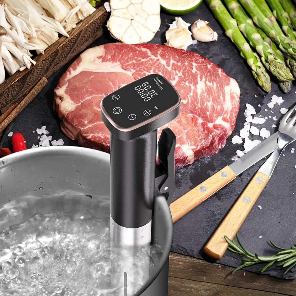 1100W Sous Vide Cooker LCD Touch Immersion Circulator Accurate Cooking IPX7 Waterproof Vacuum Cooker with Digital Display