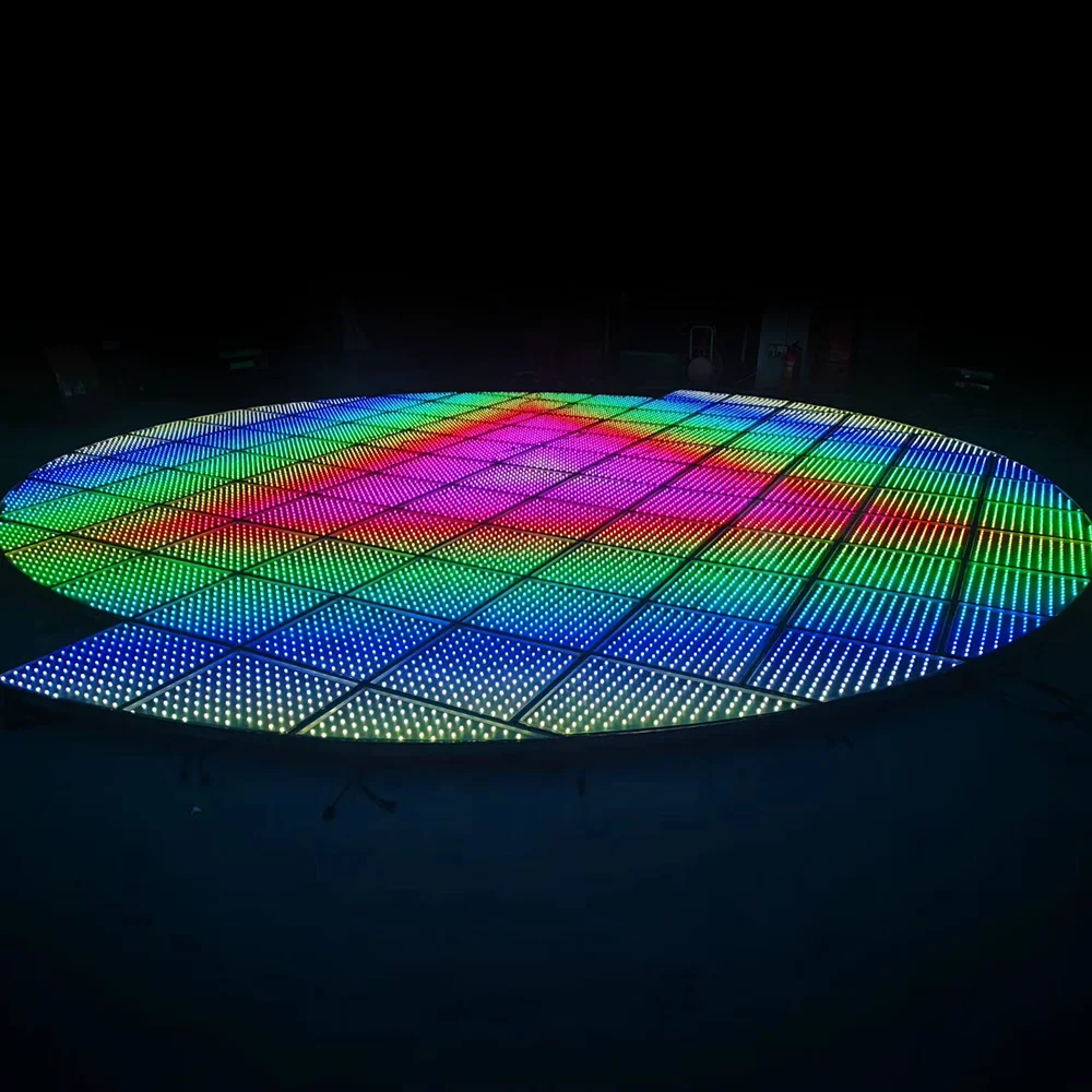 
Factory direct professional LED stage lights illuminated led tempered glass video dance floor DMX led video display panel 