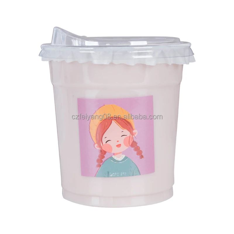 Transparent Disposable Plastic Pet Dome Lid 90mm/95mm/98mm Clear Panda Cup Lids