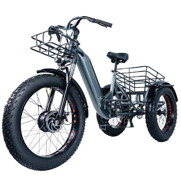 2023 New Model Factory Wholesale Cargo Ebike With Big Basket 3 Wheels Cargo Bike