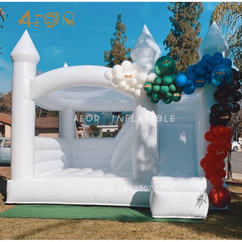 white bounce house-130