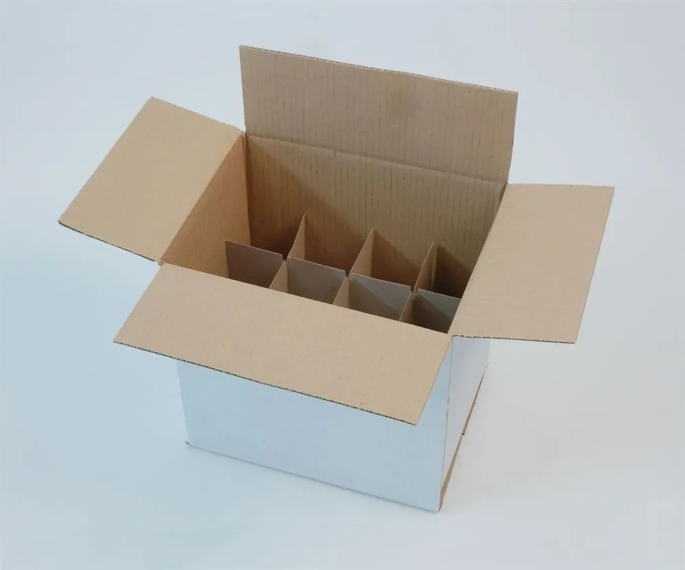 Изготовленные на заказ коробки для переноски бутылок пива вина с разделителем