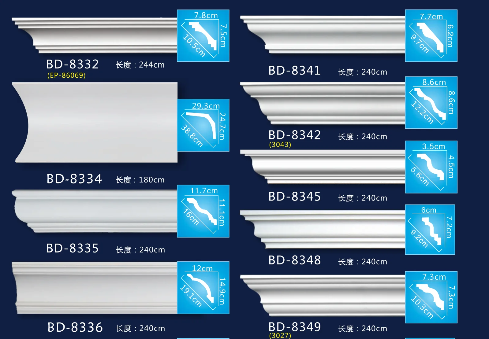 High quality eco friendly mdf crown mould Polyurethane crave crown moulding decorative crown molding