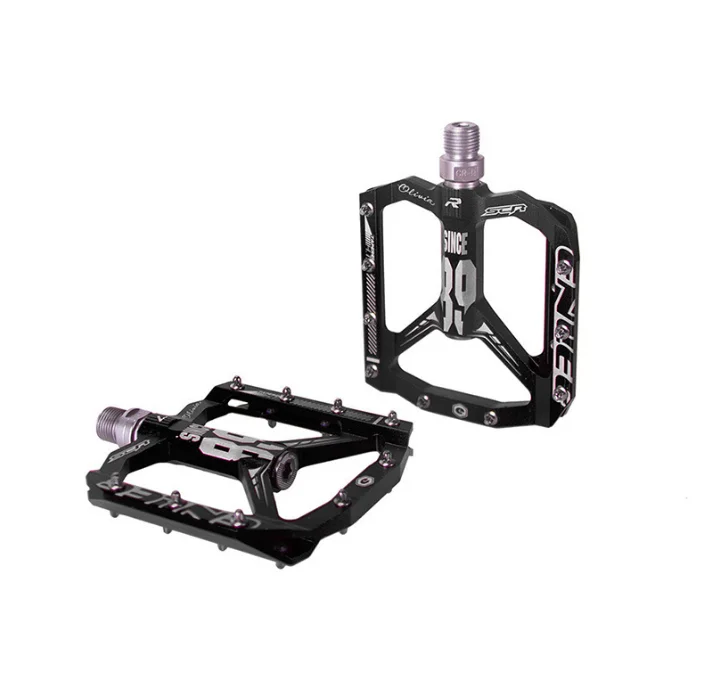 Bicycle pedals Mountain bike pedals flat wide and comfortable aluminum alloy pedals UD Peilin bearings
